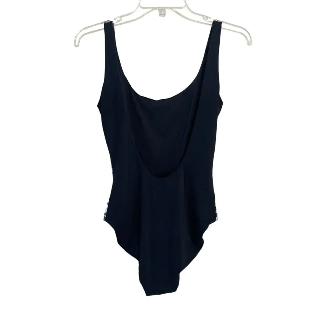 ONIA ANTHROPOLOGIE Women's Size XL Black Giraffe One-Piece Kelly Swimsuit NEW